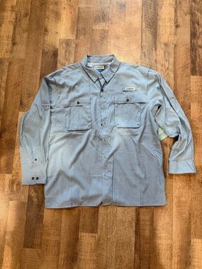 Magellan Men's Light Blue Long-Sleeve Fishing Shirt - Size XL